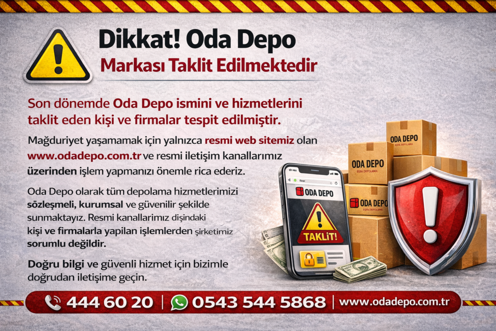 ⚠️ Dikkat! Oda Depo Markası Taklit Edilmektedir